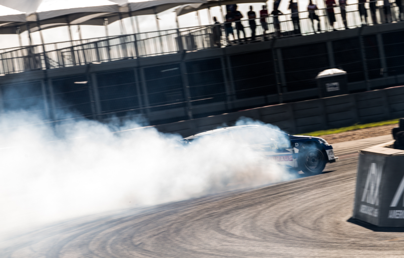 Celebratory destruction of tires.